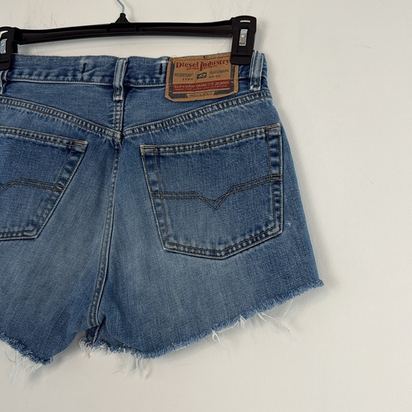 Diesel High Rise Buttonfly Denim/Jean Shorts. Frayed Hems. Size 30. - Picture 9 of 12